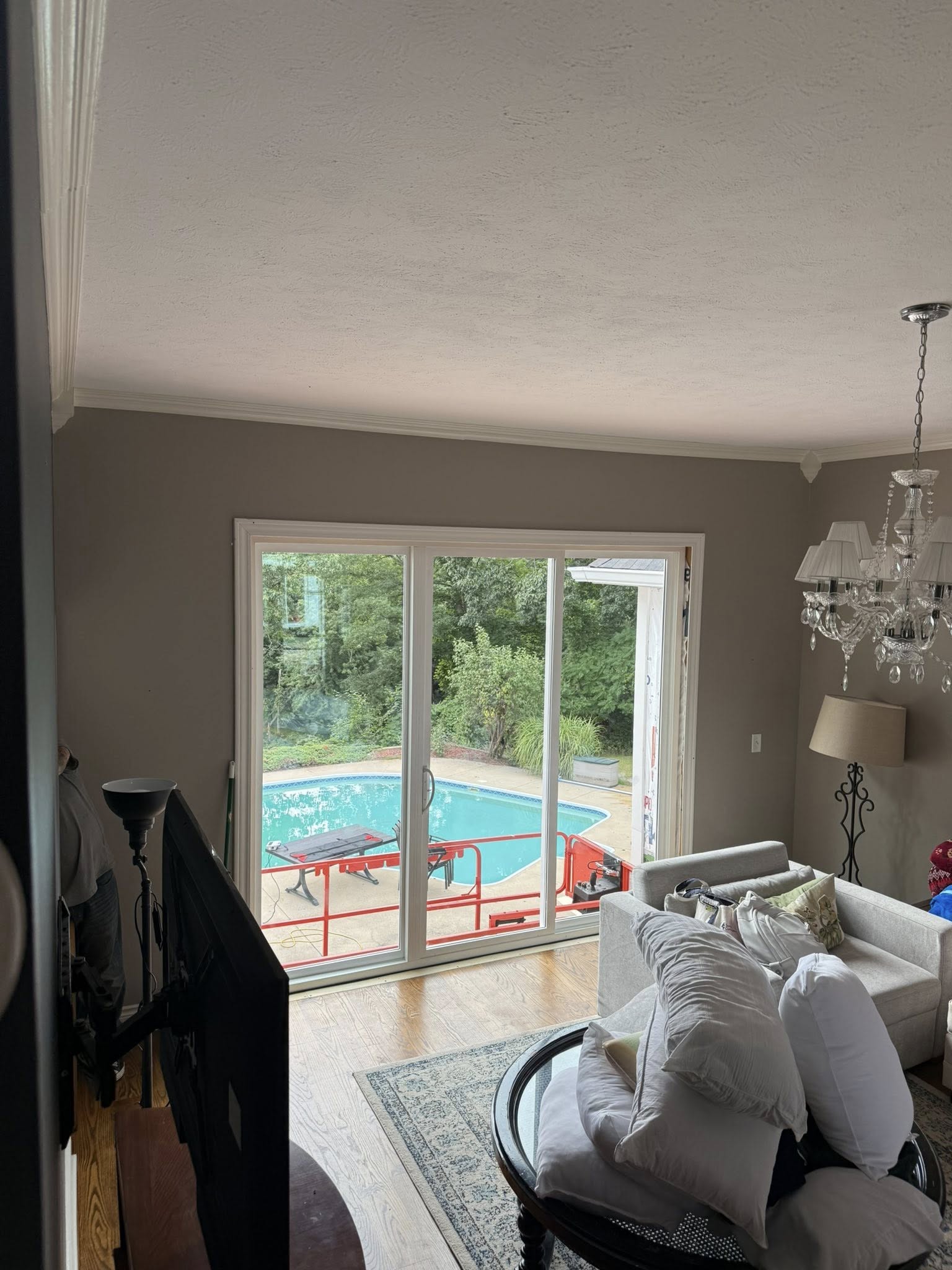 New sliding glass door installed