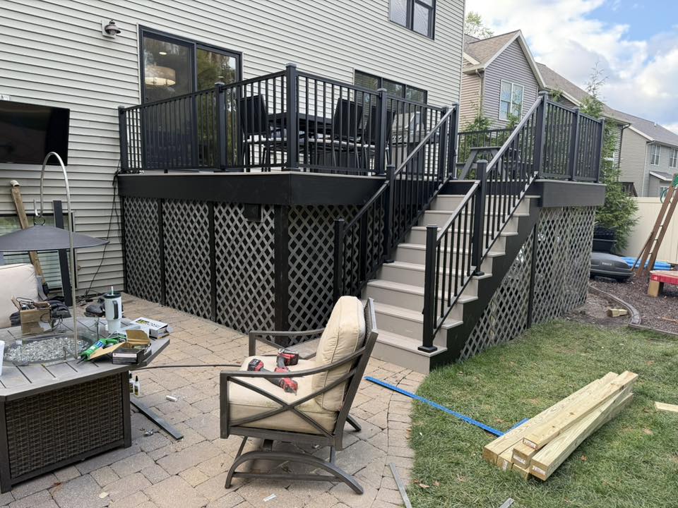 Large deck build in progress
